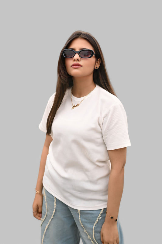 White Texture TEES UPP WEAR 