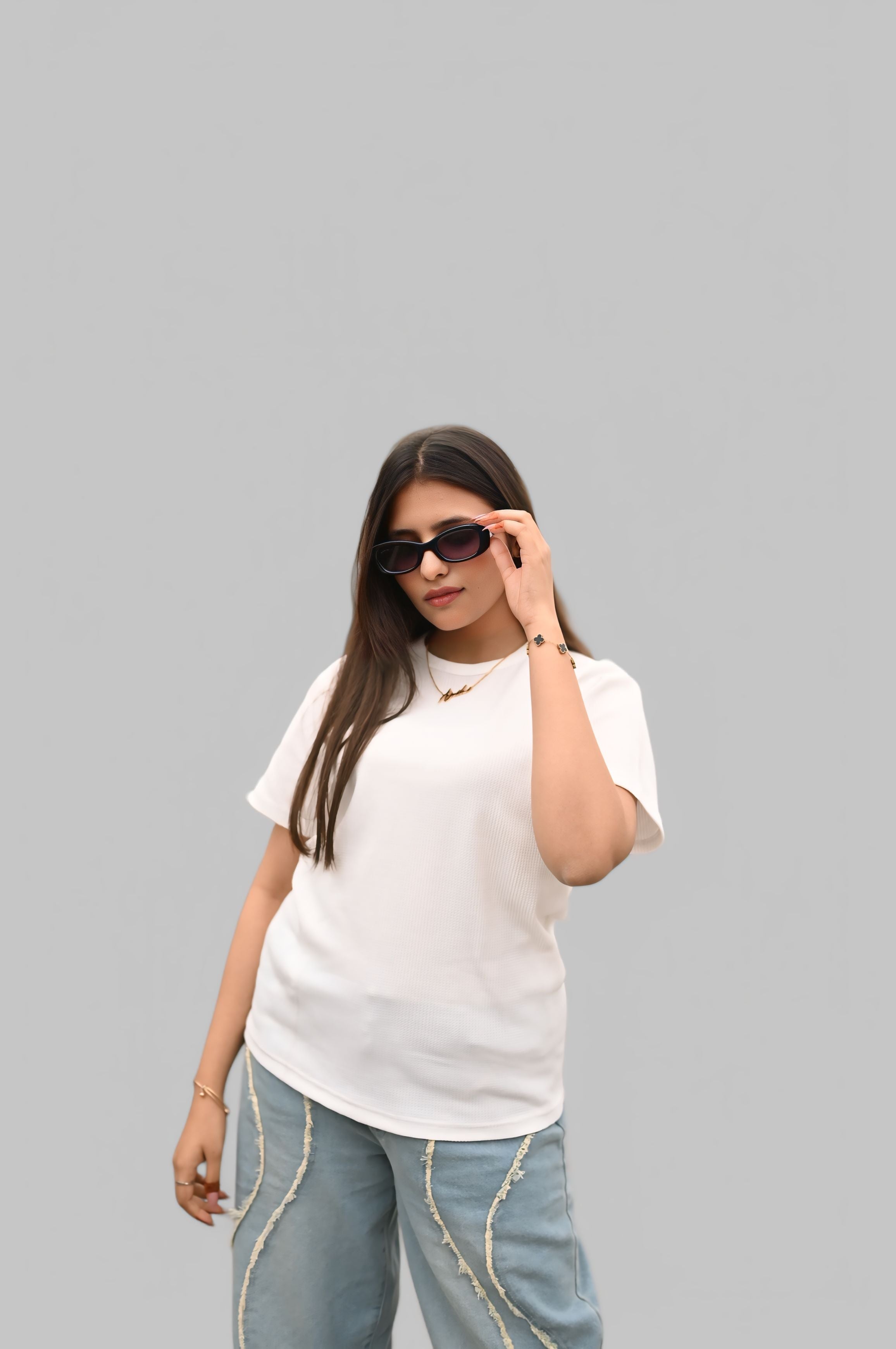 White Texture TEES UPP WEAR 